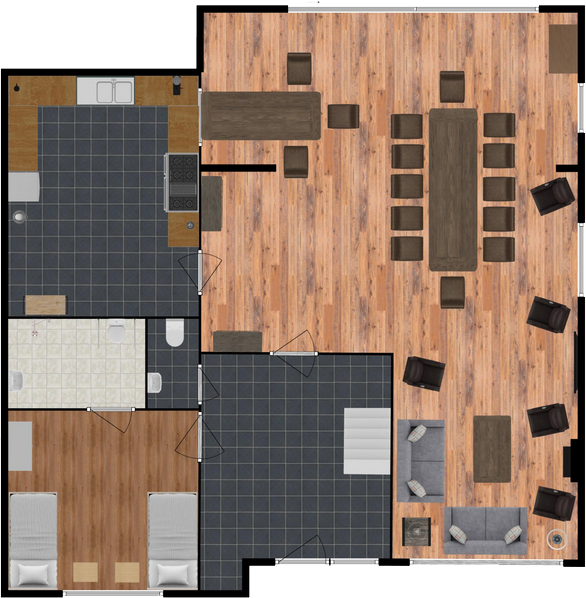 Plattegrond-Benedenverdieping-14 personen